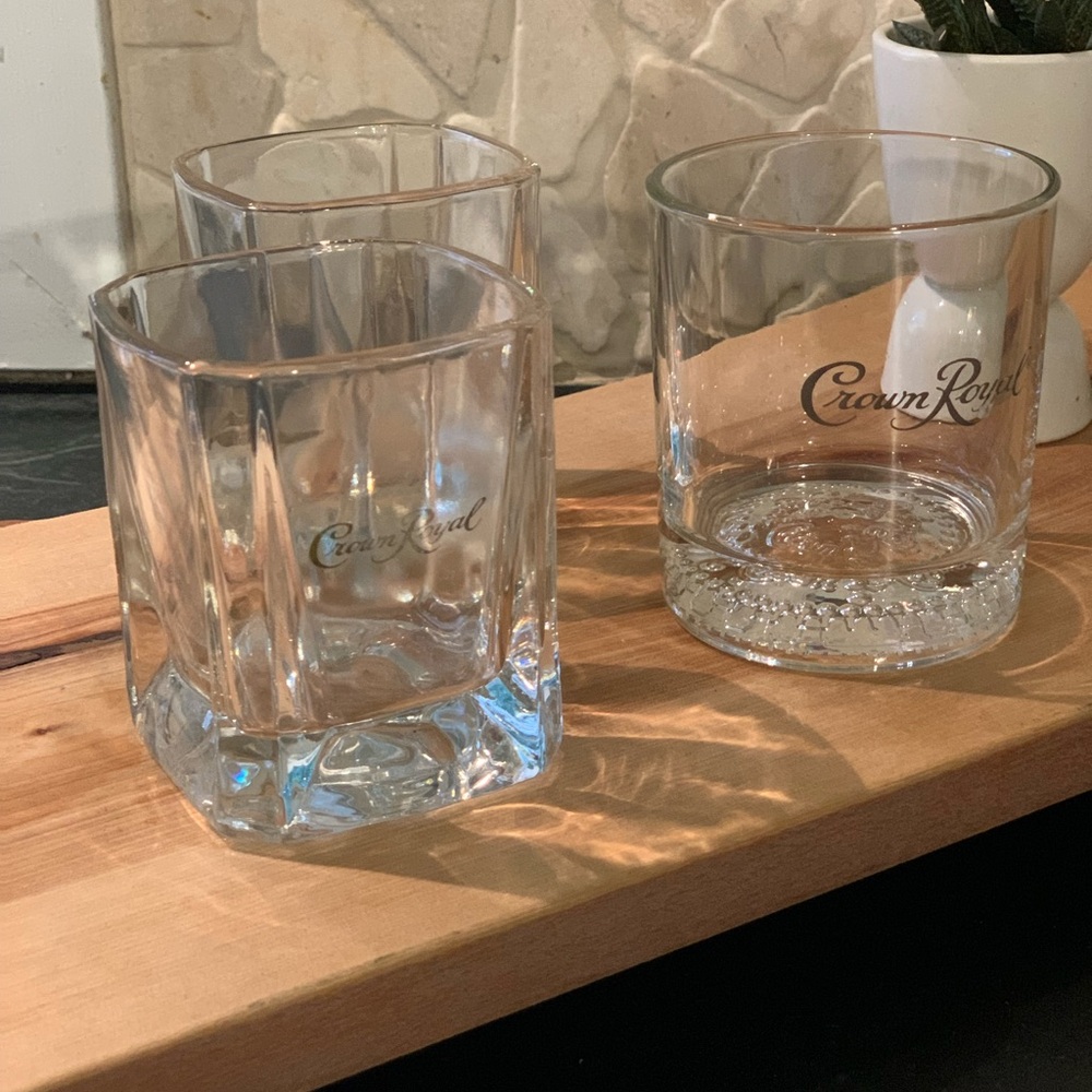 CROWN ROYAL | Set of 3 | Promotional Glasses